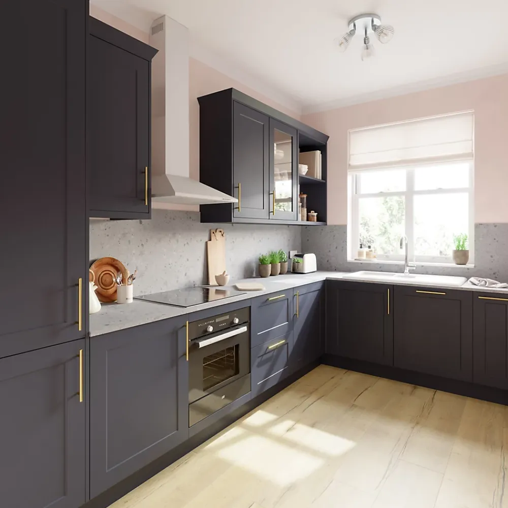 GoodHome Plinthe De Cuisine<Plinthe de cuisine Artemisia bleu H. 15 cm x l. 2.4 m x Ep. 16 mm