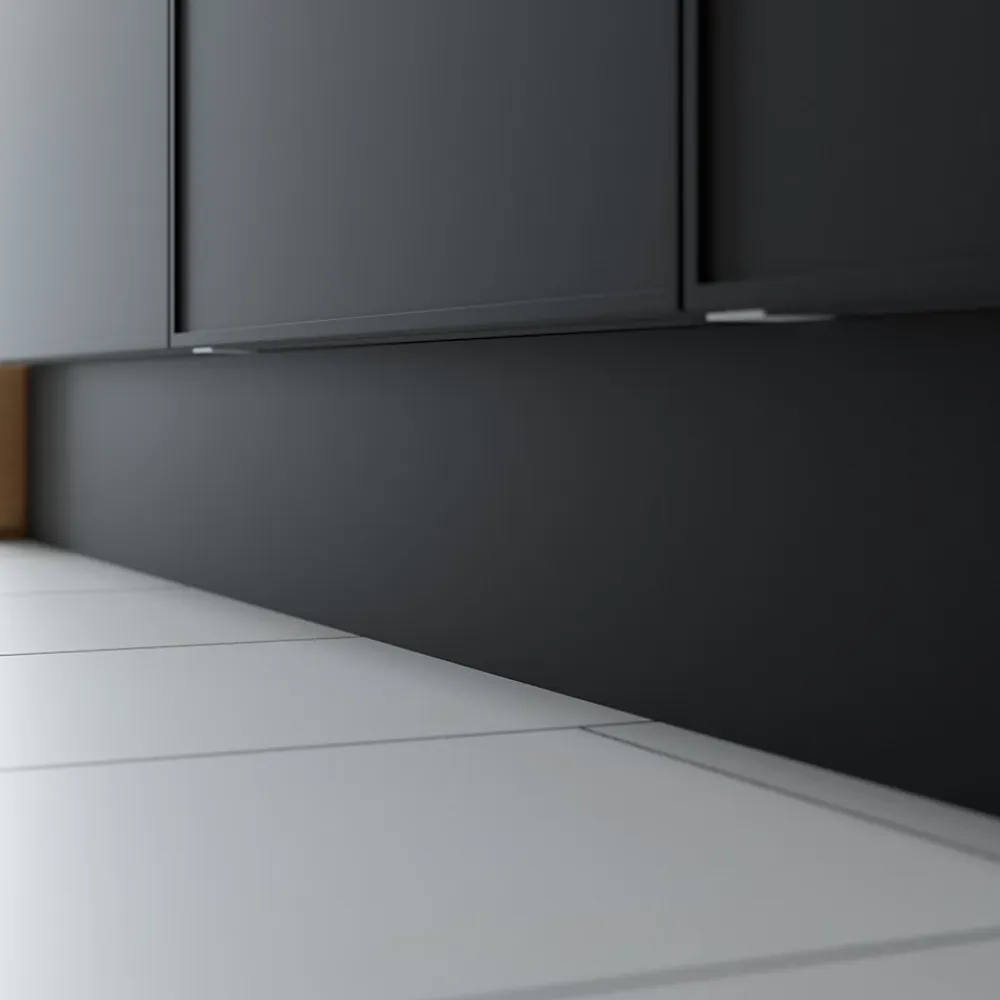 GoodHome Plinthe De Cuisine<Plinthe de cuisine Pasilla Noir H. 15 cm x l. 2.4 m x Ep. 16 mm