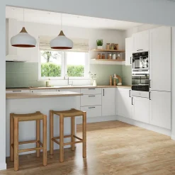 GoodHome Plinthe de cuisine Artemisia blanc H. 15 cm x l. 2.4 m x Ep. 16 mm- Plinthe De Cuisine