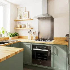GoodHome Plinthe De Cuisine<Plinthe de cuisine Ash vert sauge H. 15 cm x l. 2.4 m x Ep. 16 mm