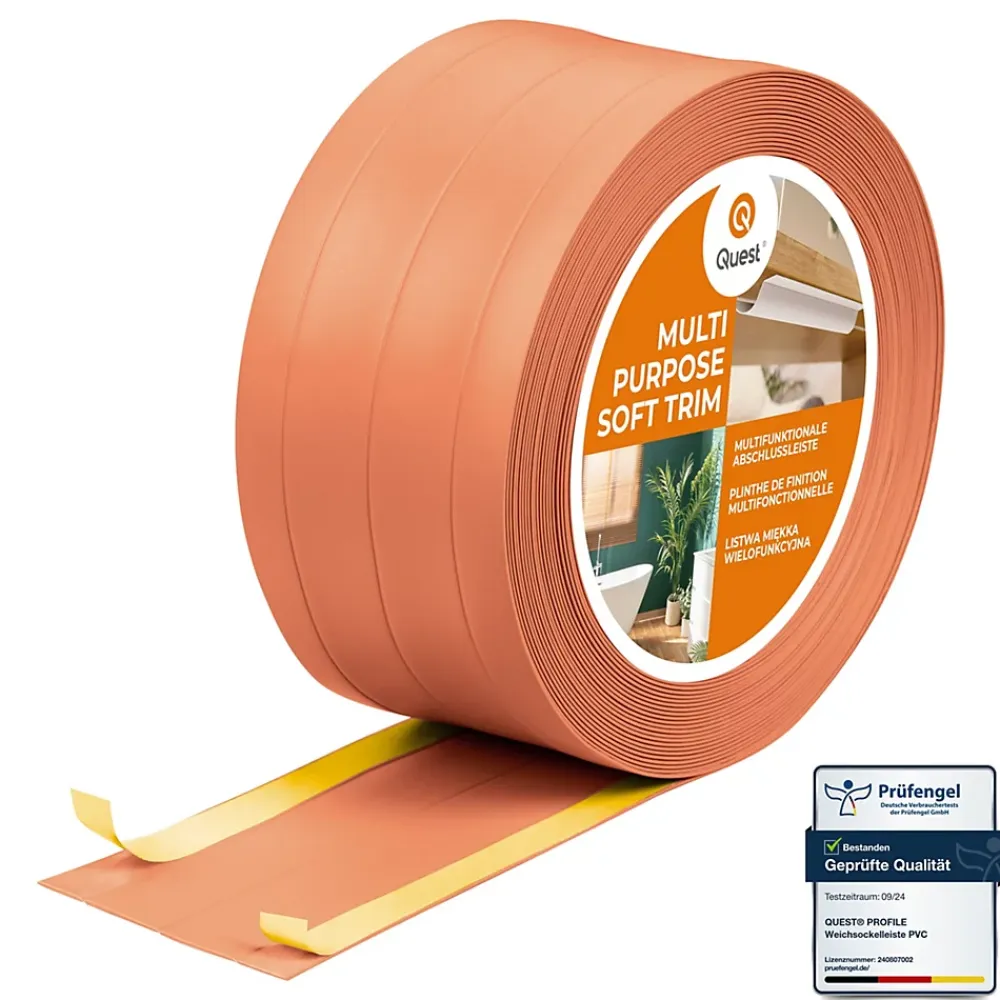 Quest Plinthe Pour Sol En Vinyle Et Pvc<Plinthe de finition W3 en PVC 4,en,1 95 mm, baguette autocollante, masquante, plinthe souple pour sol et mur, brique, 25 m
