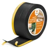 Quest Plinthe de finition W2 en PVC 4,en,1 120 mm, baguette autocollante, masquante, plinthe souple pour sol et mur, noir, 10 m- Plinthe Pour Sol En Vinyle Et Pvc