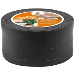 Quest Plinthe de finition W3 en PVC 4,en,1 120 mm, baguette autocollante, masquante, plinthe souple pour sol et mur, noir, 15 m- Plinthe Pour Sol En Vinyle Et Pvc