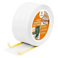 Quest Plinthe de finition W4 en PVC 2,en,1 110 mm, baguette autocollante, masquante, plinthe souple pour sol et mur, blanc, 10 m- Plinthe Pour Sol En Vinyle Et Pvc