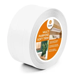 Quest Plinthe de finition W4 en PVC 2,en,1 110 mm, baguette autocollante, masquante, plinthe souple pour sol et mur, blanc, 10 m- Plinthe Pour Sol En Vinyle Et Pvc