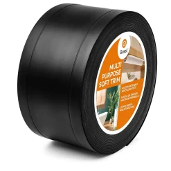 Quest Plinthe Pour Sol En Vinyle Et Pvc<Plinthe de finition W1 en PVC 6,en,1 75 mm, baguette autocollante, masquante, plinthe souple pour sol et mur, noir, 10 m