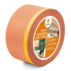 Quest Plinthe de finition W2 en PVC 4,en,1 120 mm, baguette autocollante, masquante, plinthe souple pour sol et mur, brique, 5 m- Plinthe Pour Sol En Vinyle Et Pvc