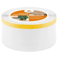 Quest Plinthe de finition W2 en PVC 4,en,1 120 mm, baguette autocollante, masquante, plinthe souple pour sol et mur, blanc, 5 m- Plinthe Pour Sol En Vinyle Et Pvc