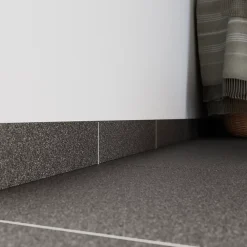 Plinthe en carrelage anthracite mat L.33,3 x l.7.5 cm x ép.7 mm, Porphyre- Plinthe Pour Carrelage Sol
