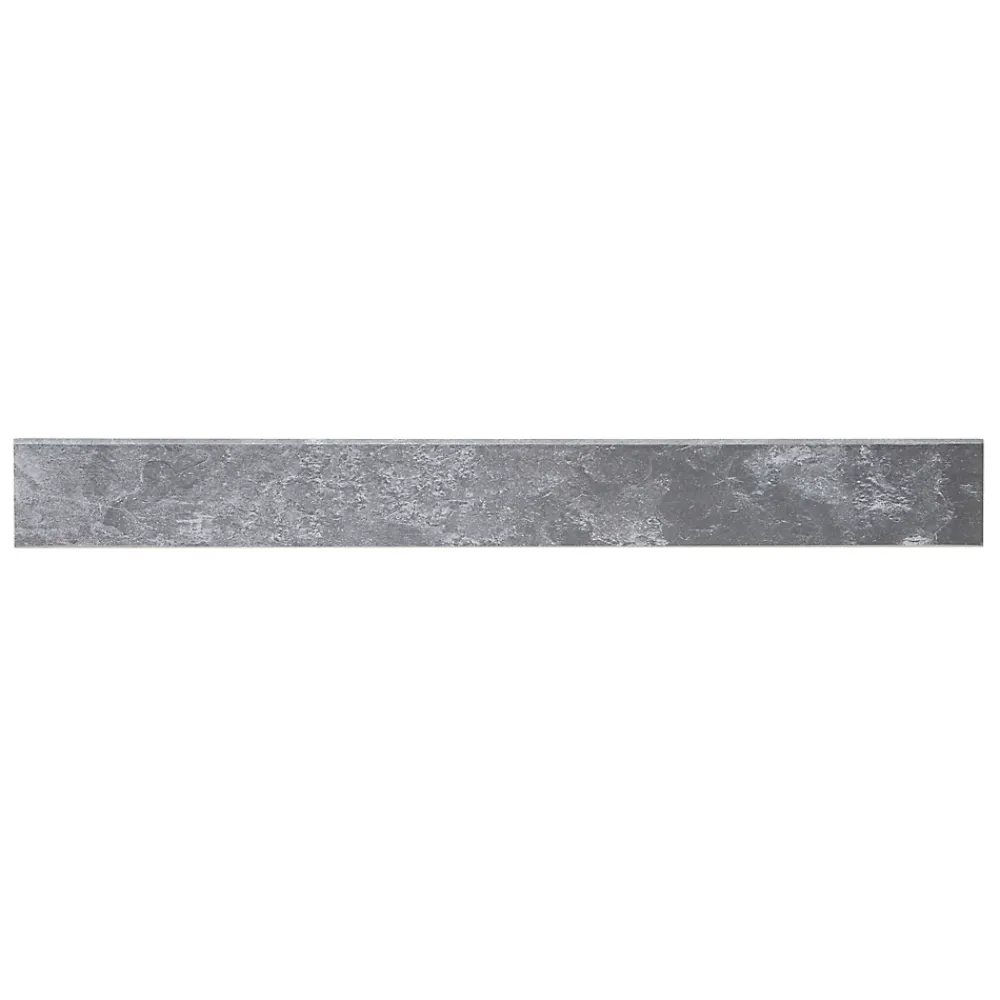 GoodHome Plinthe en carrelage effet pierre anthracite L.61,5 x l.7,5 cm x ép.9 mm, Shaded- Plinthe Pour Carrelage Sol