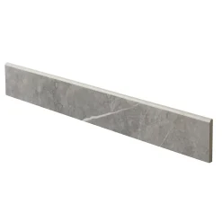 Colours Plinthe en carrelage effet marbre gris mat L.60 x l.8 cm x ép.10 mm, Ultimate Marble- Plinthe Pour Carrelage Sol