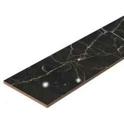 GoodHome Plinthe Pour Carrelage Sol<Plinthe en carrelage effet marbre anthracite brillant L.60,8 x l.7 cm x ép.8,5 mm, Aruma