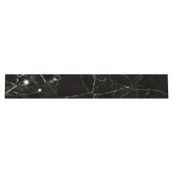 GoodHome Plinthe Pour Carrelage Sol<Plinthe en carrelage effet marbre anthracite brillant L.60,8 x l.7 cm x ép.8,5 mm, Aruma