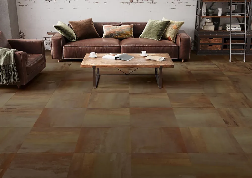 Plinthe Pour Carrelage Sol<Plinthe en carrelage effet béton rouillé mat L.60 x l.7,5 cm x ép. 9,5mm Ruano oxido Skirting