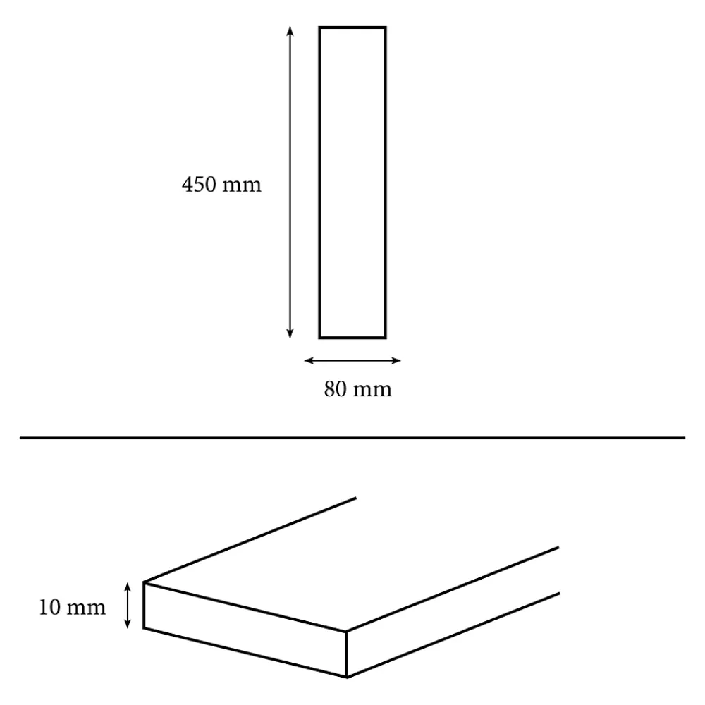 GoodHome Plinthe Pour Carrelage Sol<Plinthe en carrelage effet chêne gris mat L.45 cm x l.8 cm x ép.10 mm, Vintage Oak
