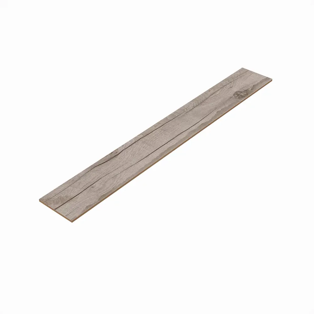 GoodHome Plinthe Pour Carrelage Sol<Plinthe en carrelage effet chêne gris mat L.45 cm x l.8 cm x ép.10 mm, Vintage Oak