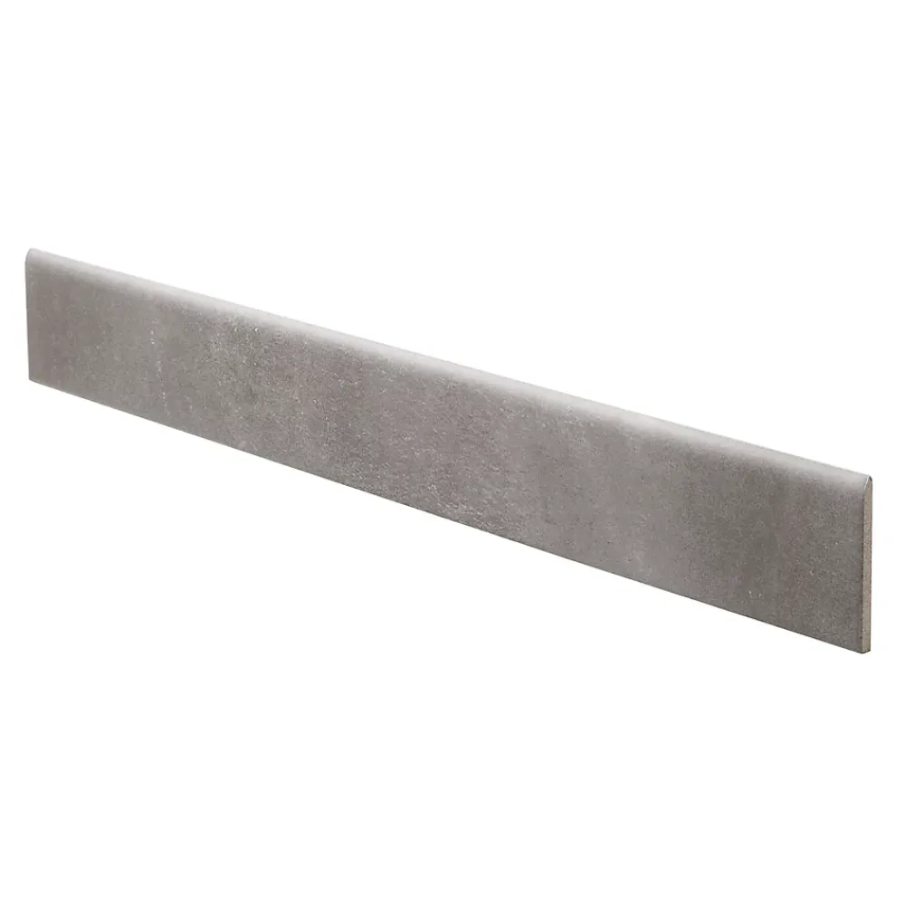 GoodHome Plinthe en carrelage gris foncé mat L.60 x l.8 cm x ép.10 mm, Smooth- Plinthe Pour Carrelage Sol