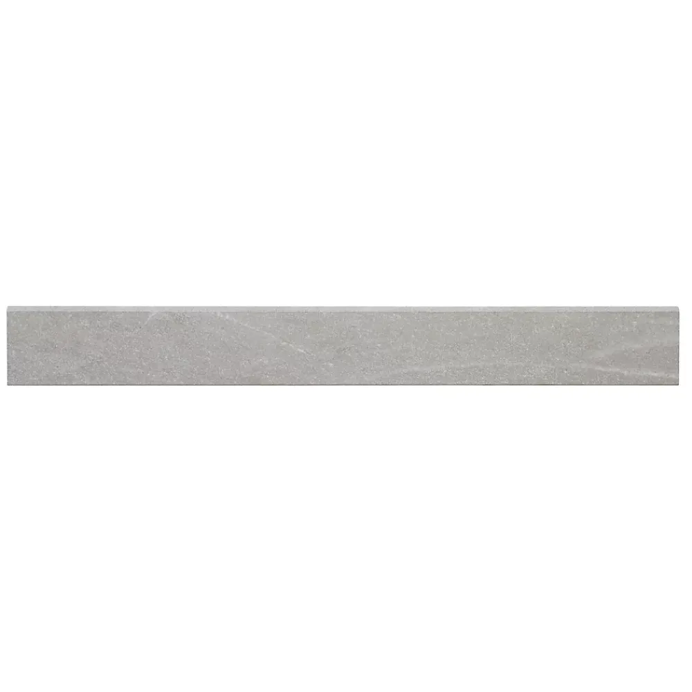 GoodHome Plinthe en carrelage gris clair effet ardoise L.61 x l.7,5 cm x ép.9 mm, Slate- Plinthe Pour Carrelage Sol