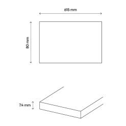 GoodHome Plinthe en carrelage gris effet béton L.61,5 x l.8 cm x ép.7,4 mm, Konkrete- Plinthe Pour Carrelage Sol