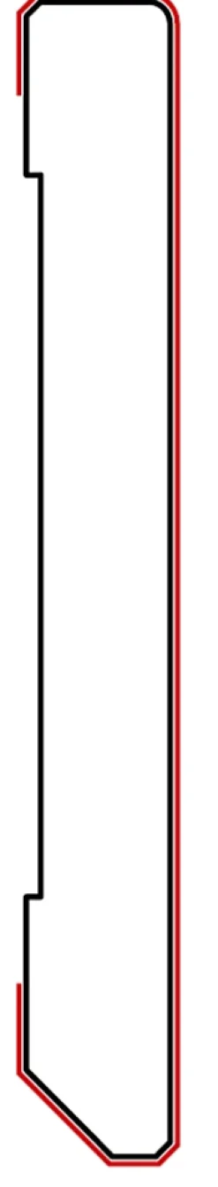 Hardwarexchange Plinthe en MDF massif hydrofuge blanc satiné 2200 x 80 x 10 mm WAVY- Plinthe Bois|Plinthe Bois