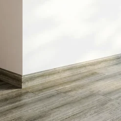 GoodHome Plinthe Bois|Plinthe Bois<Plinthe en MDF, résistant à l'eau coloris gris brun 220 x 8 cm Décor 360 (vendue à la pièce)