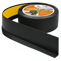 Quest Plinthe en PVC autocollante, plinthe flexible DEKOR, 70x20mm, noir, 70x20 mm, 10 m- Plinthe Pour Sol En Vinyle Et Pvc