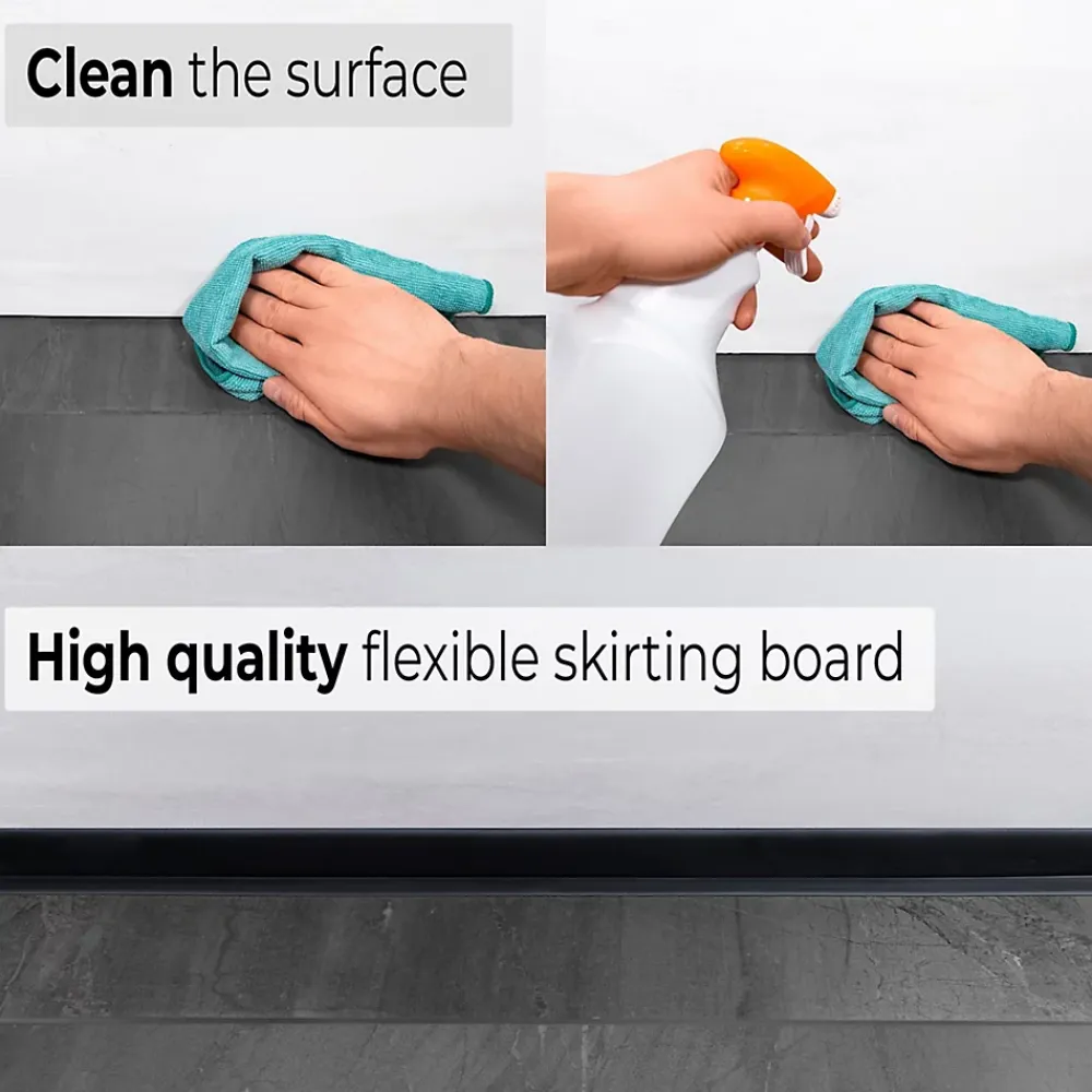 Quest Plinthe en PVC Flexible 70x20mm, 1m, Plinthe Souple et Élastique pour Finitions et Surfaces de Jonction, vert clair- Plinthe Pour Sol En Vinyle Et Pvc
