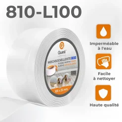 Quest Plinthe Pour Sol En Vinyle Et Pvc<Plinthe en PVC Flexible 100x25mm, 5m, Plinthe Souple et Élastique pour Finitions et Surfaces de Jonction, blanc