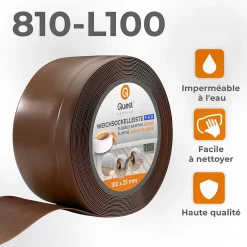 Quest Plinthe en PVC Flexible 100x25mm, 20m, Plinthe Souple et Élastique pour Finitions et Surfaces de Jonction, bronze- Plinthe Pour Sol En Vinyle Et Pvc