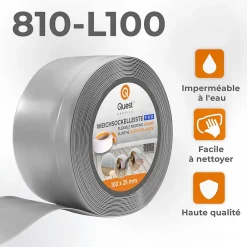 Quest Plinthe Pour Sol En Vinyle Et Pvc<Plinthe en PVC Flexible 100x25mm, 20m, Plinthe Souple et Élastique pour Finitions et Surfaces de Jonction, gris