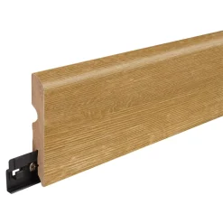 GoodHome Plinthe MDF , effet chêne blond , décor 145, H.8 cm x L.220 cm x ép.13 mm, résistant à l'eau (vendue à la pièce)- Plinthe Bois|Plinthe Bois