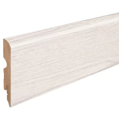 GoodHome Plinthe Bois|Plinthe Bois<Plinthe MDF , effet chêne blanchi , décor 355, H.8 cm x L.220 cm x ép.13 mm, résistant à l'eau (vendue à la pièce)