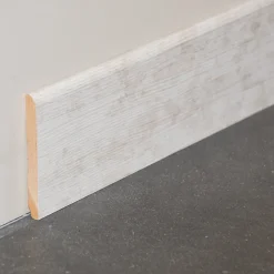 Tecnoprofils Plinthe MDF 2 m - Frêne Clair - Lot de 5 - 80 x 14 mm- Plinthe Bois|Plinthe Bois