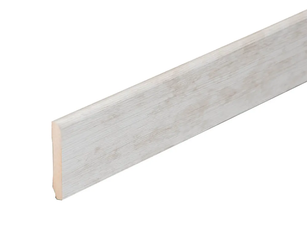 Tecnoprofils Plinthe MDF 2 m - Frêne Clair - Lot de 5 - 70 x 10 mm- Plinthe Bois|Plinthe Bois