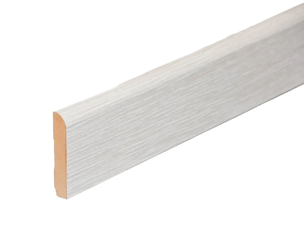Tecnoprofils Plinthe MDF 2 m - Pin blanc - Lot de 5 - 70 x 10 mm- Plinthe Bois|Plinthe Bois