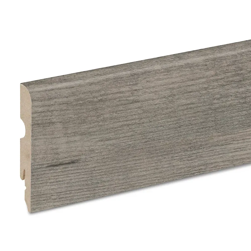 GoodHome Plinthe MDF 220 x 8 cm Décor 75 chêne gris (vendue à la pièce)- Plinthe Pour Parquet Et Stratifié