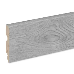 GoodHome Plinthe MDF 220 x 8 cm Décor 55 gris (vendue à la pièce)- Plinthe Pour Parquet Et Stratifié