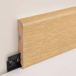 GoodHome Plinthe MDF arrondie, effet chêne , décor 10, H.8 cm x L. 220 cm x ép.13 mm (vendue à la pièce)- Plinthe Pour Parquet Et Stratifié