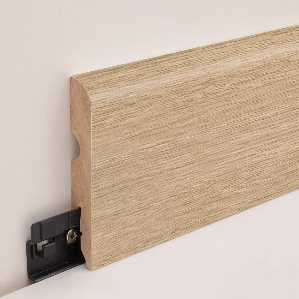 GoodHome Plinthe MDF arrondie, effet chêne , décor 11, H.8 cm x L.220 cm x ép.13 mm ( vendue à la pièce)- Plinthe Pour Parquet Et Stratifié