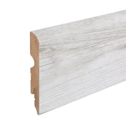 GoodHome Plinthe MDF arrondie, effet chêne gris clair , décor 6H.8 cm x L.220cm x ép.13 mm (vendue à la pièce)- Plinthe Pour Parquet Et Stratifié