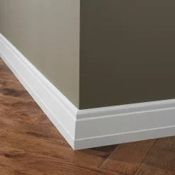 GoodHome Plinthe Pour Parquet Et Stratifié<Plinthe MDF Blanc art déco 220 x 10 cm Décor 10 (vendue à la pièce)