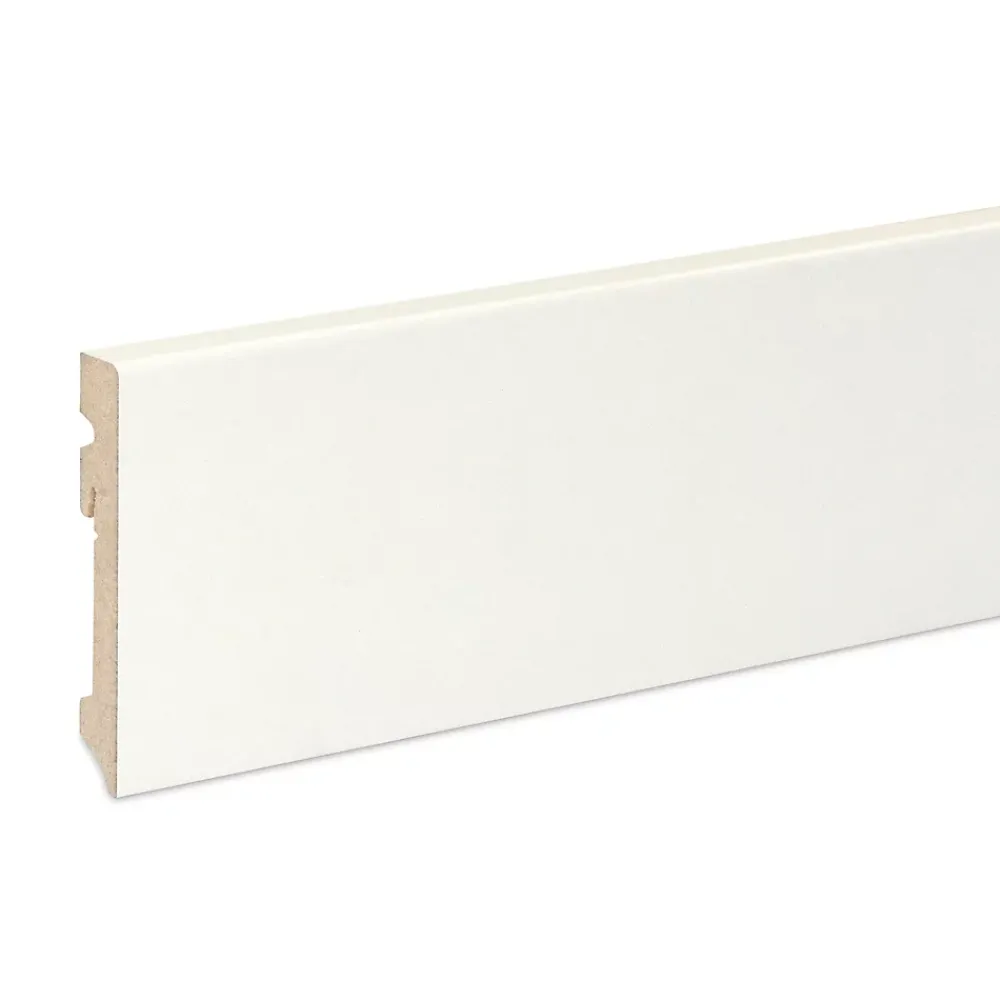 GoodHome Plinthe Pour Parquet Et Stratifié<Plinthe MDF Blanc contemporaine 220 x 10 cm Décor 10 (vendue à la pièce)