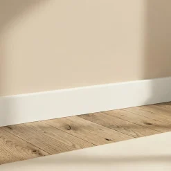 GoodHome Plinthe Pour Parquet Et Stratifié<Plinthe MDF Blanc 220 x 6 cm Décor 10 (vendue à la pièce)