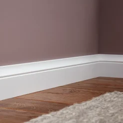 GoodHome Plinthe MDF Blanc 220 x 10 cm Décor 10 (vendue à la pièce)- Plinthe Pour Parquet Et Stratifié