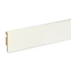 GoodHome Plinthe MDF Blanc 220 x 6 cm Décor 10 (vendu par lot de 5)- Plinthe Pour Parquet Et Stratifié