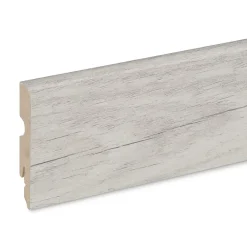 GoodHome Plinthe Pour Parquet Et Stratifié<Plinthe MDF, effet chêne blanchi , décor 25, H.8 cm x L. 220 cm x ép.13 mm (vendue à la pièce)