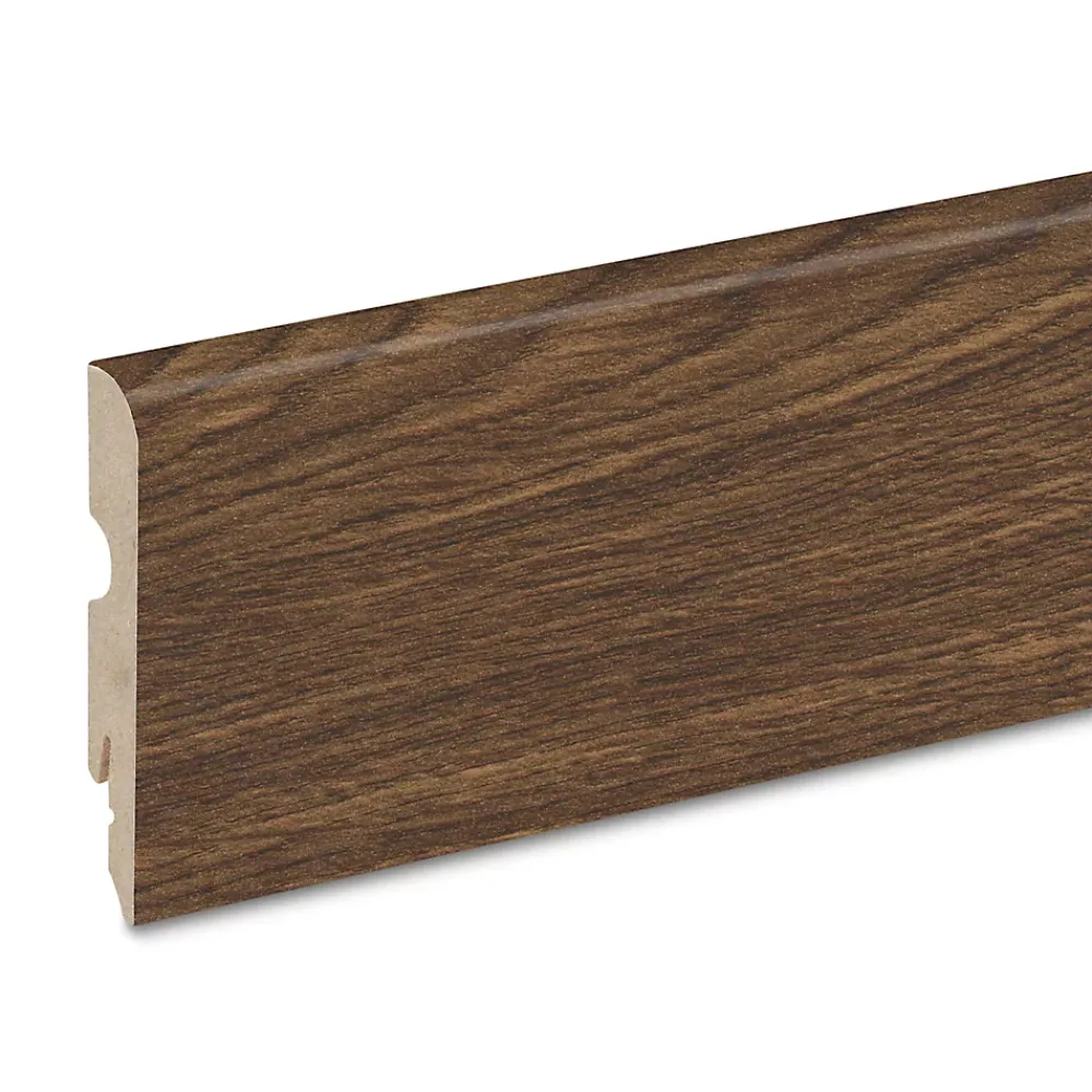GoodHome Plinthe MDF, effet chêne brun , décor 220, H.8 cm x L. 220 cm x ép.13 mm (vendue à la pièce)- Plinthe Pour Parquet Et Stratifié
