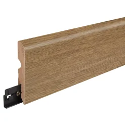 GoodHome Plinthe Bois|Plinthe Bois<Plinthe MDF, effet chêne brun , décor 175, H.8 cm x L.220 cm, résistant à l'eau (vendue à la pièce)