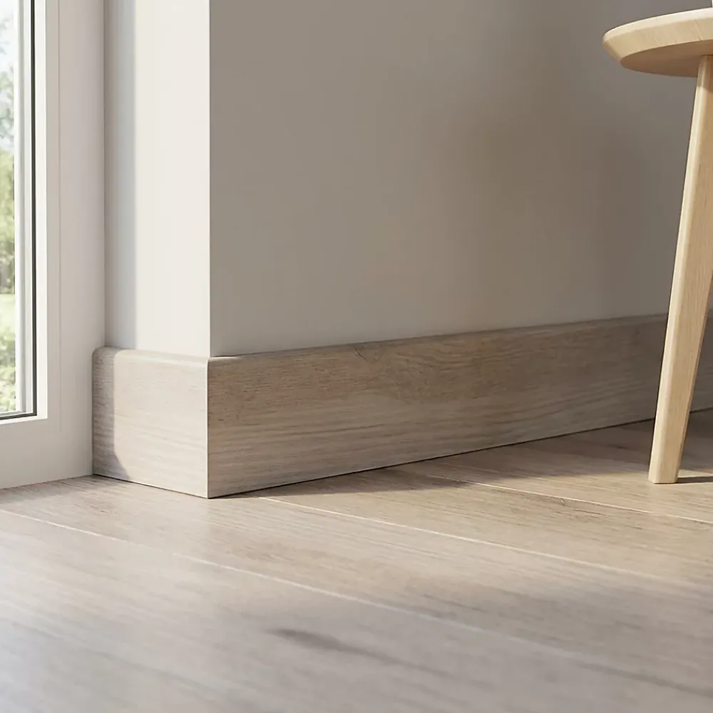 GoodHome Plinthe MDF, effet chêne , décor 60, H.8 cm x L.220 cm x ép.13 mm (vendue à la pièce)- Plinthe Pour Parquet Et Stratifié