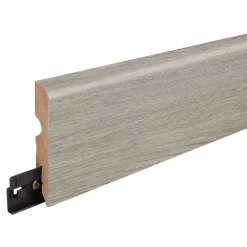 GoodHome Plinthe Bois|Plinthe Bois<Plinthe MDF, effet chêne grisé , décor 65, H.8 cmx L. 220 cm x ép.13 mm, résistant à l'eau (vendue à la pièce)